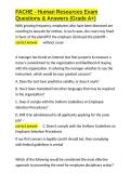 FACHE - Human Resources Exam Questions & Answers &lpar;Grade A&plus;&rpar;&period;docx&NewLine;&NewLine;