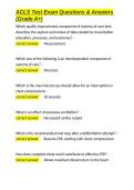 ACLS Test Exam Questions & Answers &lpar;Grade A&plus;&rpar;&period;docx&NewLine;&NewLine;