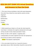 2026 HESI RN Exit Exam &lpar;Versions 5&rpar; &vert; NGN Nursing Questions &vert; 2027 HESI Nursing Exit Exam Questions &lpar;Latest PDF Update&rpar; Questions and Correct Answers &lpar;Latest 2026 &sol; 2027 Update&rpar; Graded A&plus; Verified by Experts
