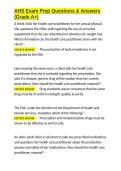 AHS Exam Prep Questions & Answers &lpar;Grade A&plus;&rpar;&period;docx&NewLine;&NewLine;