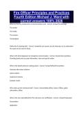Fire Officer Principles and Practices Fourth Edition Michael J&period; Ward with correct answers 100&percnt; 2026