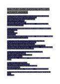 RMA STUDY GUIDE QUESTIONS WITH 100&percnt; ACCURATE ANSWERS