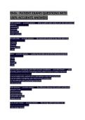 RMA - PATIENT EXAMS QUESTIONS WITH 100&percnt; ACCURATE ANSWERS