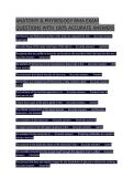 ANATOMY & PHYSIOLOGY RMA EXAM QUESTIONS WITH 100&percnt; ACCURATE ANSWERS