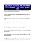 Fire Officer&colon; Principles and Practice 4th Edition Chapter 1 with correct answers 100&percnt;