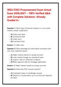 WGU D363 Preassessment Exam Actual Exam 2026&sol;2027 &ndash; 100&percnt; Verified Q&A with Complete Solutions &ndash;Already Graded A&plus;