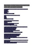 RMA EXAM&colon; PATIENT EDUCATION QUESTIONS WITH 100&percnt; ACCURATE ANSWERS