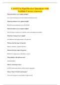 CAMATA Final Review Questions with&NewLine;Verified Correct Answers