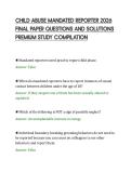 CHILD ABUSE MANDATED REPORTER 2026&NewLine;FINAL PAPER QUESTIONS AND SOLUTIONS&NewLine;PREMIUM STUDY COMPILATION&NewLine;