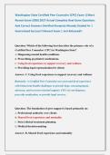 Washington State Certified Peer Counselor &lpar;CPC&rpar; Exam &vert;&vert;Most                        &NewLine;Recent Exam 2026&vert;2027 Actual Complete Real Exam Questions                   &NewLine;And Correct Answers &lpar;Verified Answers&rpar; Already Graded A&plus; &vert; &NewLine;Guaranteed Success&excl;&excl; Newest Exa