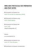 SNHD AEMT PROTOCOLS TEST PREPARATION&NewLine;AND STUDY NOTES