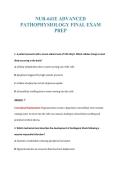 NUR-641E ADVANCED&NewLine;PATHOPHYSIOLOGY FINAL EXAM&NewLine;PREP