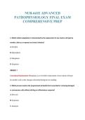 NUR-641E ADVANCED&NewLine;PATHOPHYSIOLOGY FINAL EXAM&NewLine;COMPREHENSIVE PREP