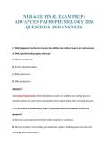 NUR-641E FINAL EXAM PREP&colon;&NewLine;ADVANCED PATHOPHYSIOLOGY 2026&NewLine;QUESTIONS AND ANSWERS