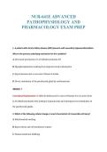 NUR-641E ADVANCED&NewLine;PATHOPHYSIOLOGY AND&NewLine;PHARMACOLOGY EXAM PREP