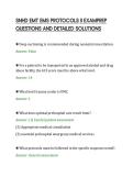 SNHD EMT EMS PROTOCOLS II EXAMPREP&NewLine;QUESTIONS AND DETAILED SOLUTIONS&NewLine;