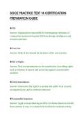SOCE PRACTICE TEST 14 CERTIFICATION&NewLine;PREPARATION GUIDE&NewLine;