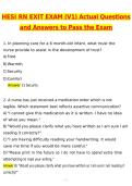 2026 HESI RN Exit Exam &lpar;Version 1&rpar; &vert; NGN Nursing Questions &vert; 2027 HESI Nursing Exit Exam Questions &lpar;Latest PDF Update&rpar; Questions and Correct Answers &lpar;Latest 2026 &sol; 2027 Update&rpar; Graded A&plus; Verified by Experts