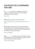 SOCE PRACTICE TEST 14 COMPREHENSIVE&NewLine;STUDY GUIDE&NewLine;