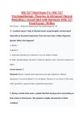 NSG 527 Final Exam V1 &vert; NSG 527 &NewLine;Psychopathology&comma; Theories&comma; & Advanced Clinical &NewLine;Modalities &vert; Actual Q&A with Rationale &lpar;NSG 527 &NewLine;Final Exam&rpar; &vert; Wilkes 