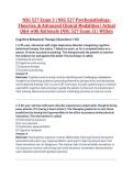 NSG 527 Exam 3 &vert; NSG 527 Psychopathology&comma; &NewLine;Theories&comma; & Advanced Clinical Modalities &vert; Actual &NewLine;Q&A with Rationale &lpar;NSG 527 Exam 3&rpar; &vert; Wilkes
