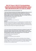 NSG527 Exam 1&ndash;4 & Final &vert; NSG 527 Exam 1&ndash;4 & Final &vert; Psychopathology&comma; Theories&comma; & Advanced Clinical Modalities &vert; Actual Q&A with Rationale &vert; Wilkes