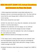 2026 HESI RN Exit Exam &lpar;Version 2&rpar; &vert; NGN Nursing Questions &vert; 2027 HESI Nursing Exit Exam Questions &lpar;Latest PDF Update&rpar; Questions and Correct Answers &lpar;Latest 2026 &sol; 2027 Update&rpar; Graded A&plus; Verified by Experts