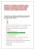 PHARMACY TECHNICIAN CERTIFICATION EXAM ACTUAL PREP QUESTIONS CORRET VERIFIED ANSWERS FOR GUARANTEED SUCCESS LATEST VERSION 2026 GET IT&excl;&excl;