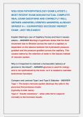 WGU D236 PATHOPHYSIOLOGY EXAM &lpar;LATEST&rpar; &vert;&vert; &NewLine;MOST RECENT EXAM 2026&vert;2027ACTUAL COMPLETE &NewLine;REAL EXAM QUESTIONS AND CORRECTLY WELL &NewLine;DEFINED ANSWERS &lpar;VERIFIED ANSWERS&rpar; ALREADY &NewLine;GRADED A&plus; &vert; GUARANTEED SUCCESS&excl;&excl; NEWEST &NewLine;EXAM &vert; JUST RELEASED&excl;&excl;  