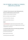 NSG 223 MEDICAL-SURGICAL NURSING&NewLine;2 HESI FINAL REVIEW