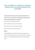 NSG 223 MEDICAL-SURGICAL NURSING&NewLine;II HESI FINAL EXAM QUESTIONS AND&NewLine;ANSWERS