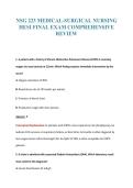 NSG 223 MEDICAL-SURGICAL NURSING&NewLine;HESI FINAL EXAM COMPREHENSIVE&NewLine;REVIEW