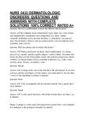 NURS 5432 DERMATOLOLOGIC DISORDERS QUESTIONS AND ANSWERS WITH COMPLETE SOLUTIONS 100&percnt; CORRECT RATED A&plus;