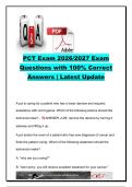 PCT Patient Care Technician Exam 2026&sol;2027 &ndash; 100&plus; Questions & Answers &ndash; Patient Safety&comma; Infection Control&comma; Phlebotomy&comma; EKG&comma; Vital Signs & Clinical Care &ndash; Patient Care Technician