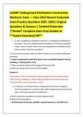 LADWP Underground Distribution Construction &NewLine;Mechanic Exam &mdash; Class 3812 Newest Evaluated &NewLine;Exam Practice Questions 2025 -2026&vert; Original &NewLine;Questions & Answers &vert; Detailed Rationales &NewLine;&vert;&ast;Hinted&ast; Complete Exam Prep Graded A&plus; &NewLine;&ast;&ast;Instant Download Pdf&ast;&ast;