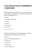 TCOLE PRACTICE EXAM 23 COMPREHENSIVE&NewLine;COURSE REVIEW