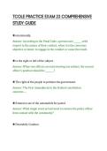 TCOLE PRACTICE EXAM 23 COMPREHENSIVE&NewLine;STUDY GUID
