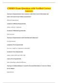 CMSRN Exam Questions with Verified Correct&NewLine;Answers