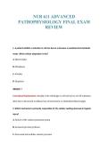 NUR 611 ADVANCED&NewLine;PATHOPHYSIOLOGY FINAL EXAM&NewLine;REVIEW