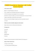 CMSRN Exam Review Questions with Verified&NewLine;Correct Answers