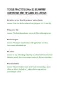 TCOLE PRACTICE EXAM 23 EXAMPREP&NewLine;QUESTIONS AND DETAILED SOLUTIONS