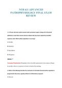 NUR 611 ADVANCED&NewLine;PATHOPHYSIOLOGY FINAL EXAM&NewLine;REVIEW