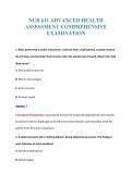 NUR 611 ADVANCED HEALTH&NewLine;ASSESSMENT COMPREHENSIVE&NewLine;EXAMINATION