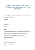 NUR 611 FINAL EXAM&colon; ADVANCED&NewLine;PATHOPHYSIOLOGY QUESTIONS AND&NewLine;ANSWERS