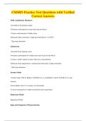 CMSRN Practice Test Questions with Verified&NewLine;Correct Answers
