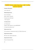 CMSRN Study Guide Questions with Verified&NewLine;Correct Answers