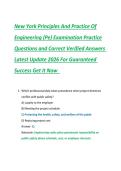 New York Principles And Practice Of Engineering &lpar;Pe&rpar; Examination Practice Questions and Correct Verified Answers Latest Update 2026 For Guaranteed Success Get It Now  