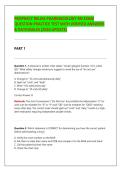PROPHECY RELIAS PHARMACOLOGY RN EXAM &NewLine;QUESTION PRACTICE TEST WITH VERIFIED ANSWERS &NewLine;& RATIONALES &lpar;2026 UPDATE&rpar;