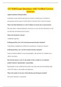 CS 7638 Exam Questions with Verified Correct&NewLine;Answers