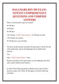 Hallmark BSN 205 &lpar;Health Assessment&rpar; Vital Signs Exam Study Guide